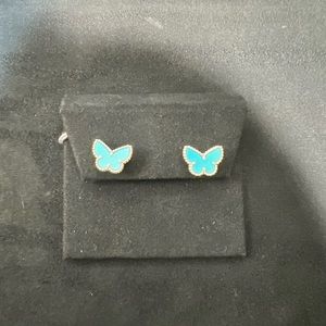 BNIB Sweet turquoise butterfly earrings